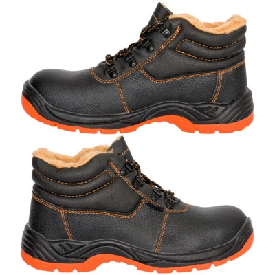 URG Winterschuhe Stahlkappe Arbeitsstiefel Sicherheitsschuhe Gefüttert SB(S3-106-OR)