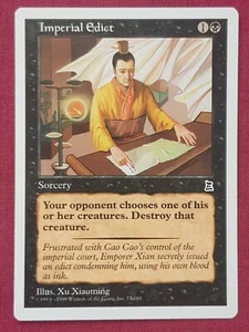 Magic The Gathering PORTAL THREE KINGDOMS IMPERIAL EDICT black card MTG - Picture 1 of 2