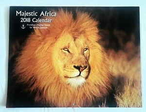 Majestic Africa 2018 Wall Calendar Unused USA - Picture 1 of 2