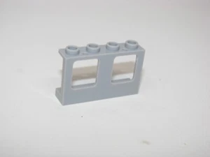 Light Bluish Gray Window 1 x 4 x 2 Plane, Single Hole Top and Bottom for Glass - Picture 1 of 2