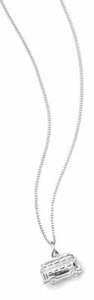 Ciondolo London Bus In Argento Sterling 'D' Per Diamante P4098 - Foto 1 di 4