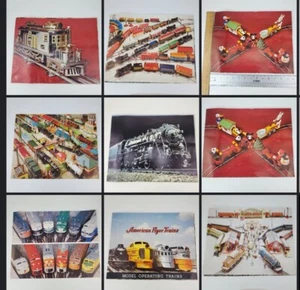 Lot of 8, 11" x 14" Model Railroad Posters. American Flyer Disney Colorful - Picture 1 of 10