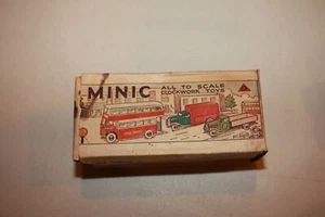VINTAGE 1930s MINIC BOX ONLY - SHORT BONNET SHUTTER VAN SUPER HARD TO FIND BOX - Foto 1 di 2