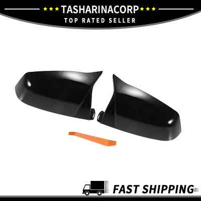 Pieza de 2 tapas de cubierta de espejo retrovisor lateral conductor pasajero coche aptas para BMW 535i Foto 1 de 4
