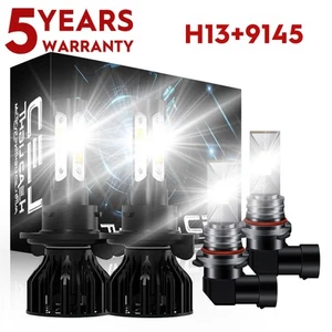 For 2004-2014 Ford F-150 FX4 Crew Cab Pickup 4-Door 5.4L 4Side LED Headlight Kit - Picture 1 of 18