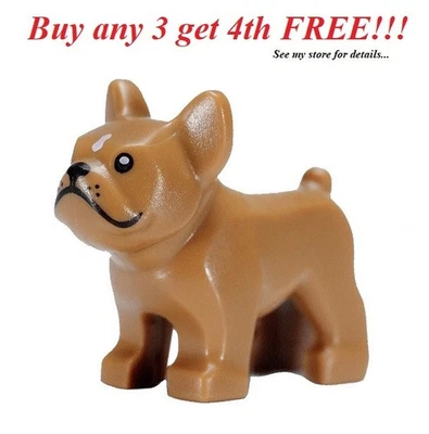 ☀️NUEVA LEGO Minifigura Minifigura Minifigura Animal Perro Frenchie Bulldog Francés #2 Foto 1 de 4