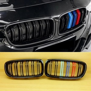 M-color BMW 3-Series F30 F31 M3 Style Piano Black Front Grille 318d 320d - Foto 1 di 5