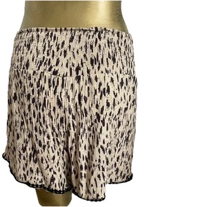 PANTALONES CORTOS TRES PUNTOS Cheetah LEOPARDO Animal Print Cintura Ancha Elástica Talla M - Imagen 1 de 10