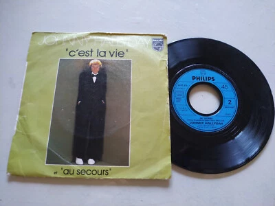 Johnny Hallyday C'Est The Vie 1977 France Press - Single LP vinyl 7 " VG/VG - Image 1 of 3