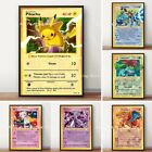 Affiche carte à collectionner pokemon toileTCG art mural anime décoration maison