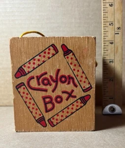 Vintage Wooden Crayon Box - Picture 1 of 1