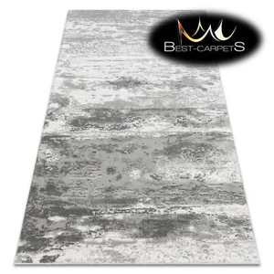 AMAZING exclusive ACRYLIC RUGS "VALS" Abstraction IVORY / GREY Best Quality - Picture 1 of 12