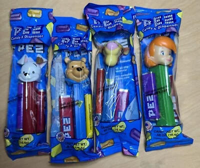 PEZ Winnie the Pooh MY FRIENDS TIGER & POOH 4.9 & 5.9 Set Of 4 NEW Cello m581 - Image 1 of 4