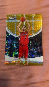 2005/06 Topps Finest XRC Gold X-Fractor Refractor ANDREA BARGNANI /39 RAPTORS RC