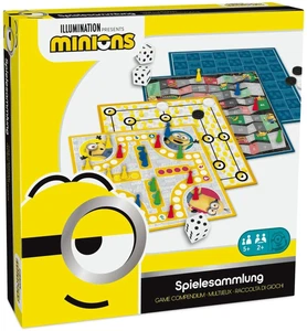 Minions Spielesammlung Dame Mühle Leiterspiel Pachisi Spielbrett Kinder Spiele - Bild 1 von 1