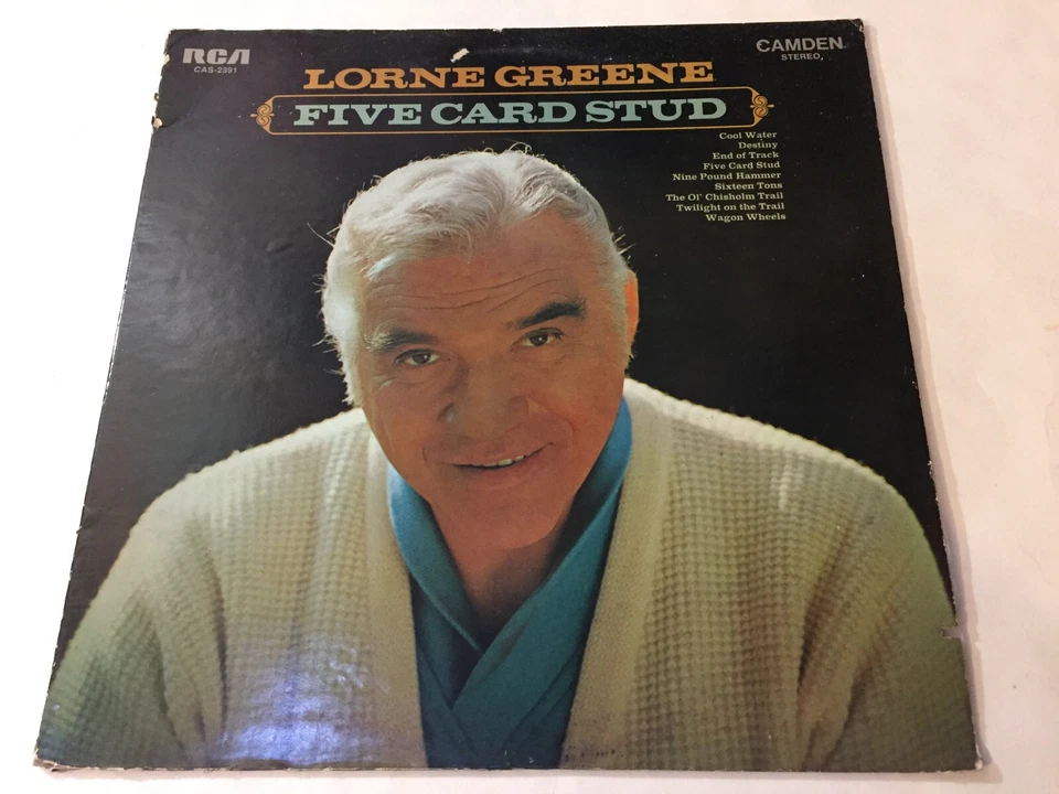 LORNE GREENE 'Five Card Stud' 1970 US LP - Wagon Wheels, Sixteen Tons, Destiny - Image 1 of 1