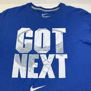 NIKE Standard Fit GOT NEXT BASKETBALL TEE T SHIRT Mens L Blue  - Picture 1 of 4