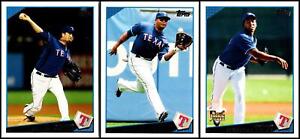 (3) 2009 Topps Updates & Highlights  Texas Rangers Lot