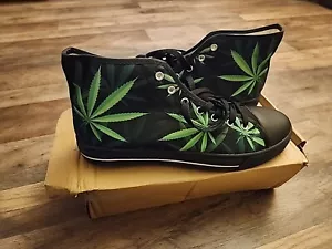 Scarpe alte a tema cannabis marijuana design foglie di cannabis marijuana 420 canapa - Foto 1 di 5