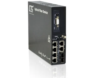 FRM220-FOM04 4T1/E1 to fiber multiplexer with Ethernet, SFP slot & AC&DC power - Picture 1 of 2
