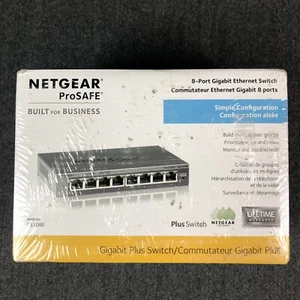 Zupełnie nowy 8-portowy przełącznik Gigabit Ethernet Plus NETGEAR (GS108E) - Zdjęcie 1 z 2