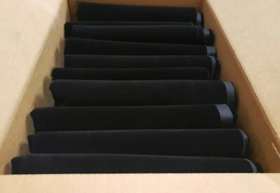 Lote 10 patios de tela de terciopelo flocado negro paquete cortes-rollo extremo restos artesanales Foto 1 de 4