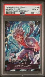 PSA 10 One Piece Monkey D. Luffy Bandai Card Game Fest 23-24 P-041 English - Picture 1 of 3