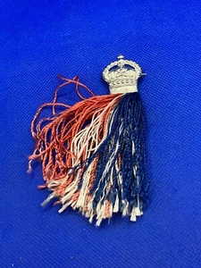 1937 King George VI Coronation Commemorative Rosette Tassel Pin Brooch - Picture 1 of 4