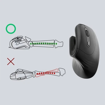 Wired Vertical Mouse 6 Buttons 800‑1200‑2000‑3200 DPI USB Wired Vertical Er TU - Image 1 of 4