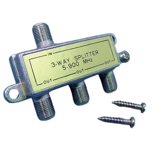 Leviton GOLD 900 MHz 3-Way Coaxial F-Type Video Distribution Splitter 40987-3 - Picture 1 of 4