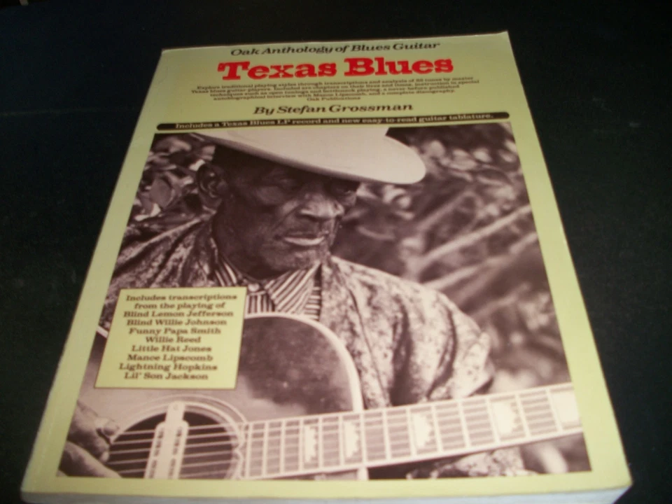Libro de guitarra Texas Blues Anthology Of Blues-1984-Grossman-completo y excelente Foto 1 de 1