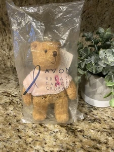 Peluche vintage nuovo con scatola orso cancro al seno Avon 2001 7" rosa sopravvissuto con etichette - Foto 1 di 4