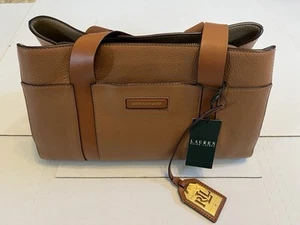 NEW Ralph Lauren Penridge Leather Purse w/tags and tie-string bag excellent cond - Picture 1 of 8