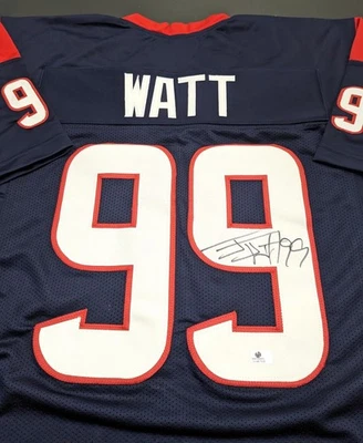 Футболка с автографом JJ Watt Houston Texans с сертификатом подлинности - Изображение 1 из 4