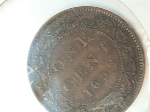 1893 Canada 1 Large cent coin XF - Picture 1 of 3