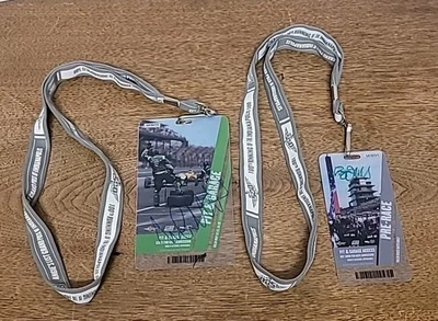 2016 Indy500 GP Pit & Garage Pre Race Credential Lanyards Andretti/Herta Signed - Image 1 of 4