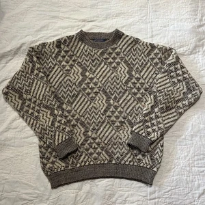 Vintage Pendleton Wool Pullover Sweater Geometric Pattern Xmas Boxy XL USA Made - Picture 1 of 6
