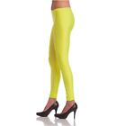 Leggings neon-gelb 80er Jahre Kostüm-Zubehör für Damen Gr. S-XL Fasching