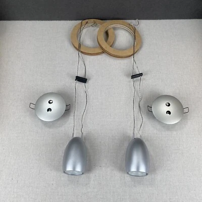 Tobias Gris OH 5 Luces Colgantes Cromo Satinado Par Nuevo en Caja BO00-8 Alemania Foto 1 de 4