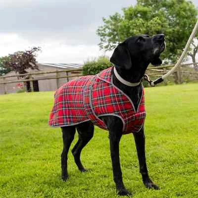Dog Fleece Coat Ancol Heritage Winter Red Tartan Dog Jacket With Harness Hole - Image 1 of 4