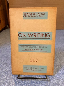 ANAIS NIN On Writing / Alicat Bookshop 1947 1st limited edition - Imagen 1 de 3