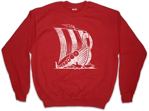 ENVÍO VIKINGO V Sudadera Pulóver Runas Vikingos Nórdicos Barco Dragón Odín Thor - Imagen 1 de 1