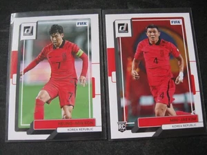 LOTE DE 2 CARTAS HEUNG-MIN SON/MIN-JAE KIM (RC) 2022-23 Donruss #70/#72 REPÚBLICA DE COREA - Imagen 1 de 2
