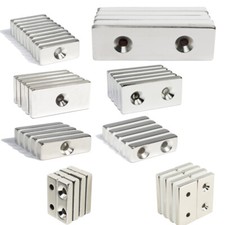 Neodym Magnete mit Loch Bohrung Senkung Neodym-Magnet zum schrauben Quader Flach