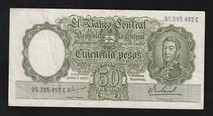 Banconota Argentina 50 Pesos 1968, P-276 - Foto 1 di 2