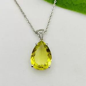 Schönheit Zitrone Topas Edelstein 925 Sterling Silber Handgemacht Anhänger G-66 - Bild 1 von 5
