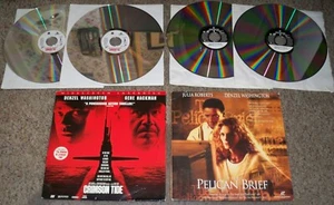 (2) DENZEL WASHINGTON 12" LASERDISCS - CRIMSON TIDE & THE PELICAN BRIEF !! - Picture 1 of 9