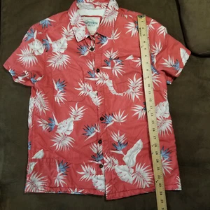 California Cowboy Hawiian Camp Shirt in High Water Terry Lined Pocketed Surf SM - Picture 1 of 12