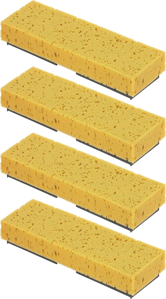 Sponge Mop Refill for Superio Mop Overall: 9"x3" Screws: 6.5" Apart, 4 Pack