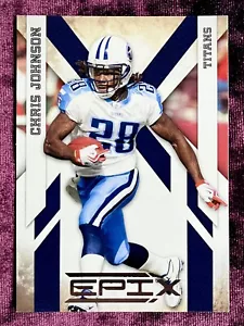 Camiseta deportiva de Chris Johnson 2010 Panini Epix #95 como nueva ecu de piratas de la corte leyendas titanes SP - Imagen 1 de 4